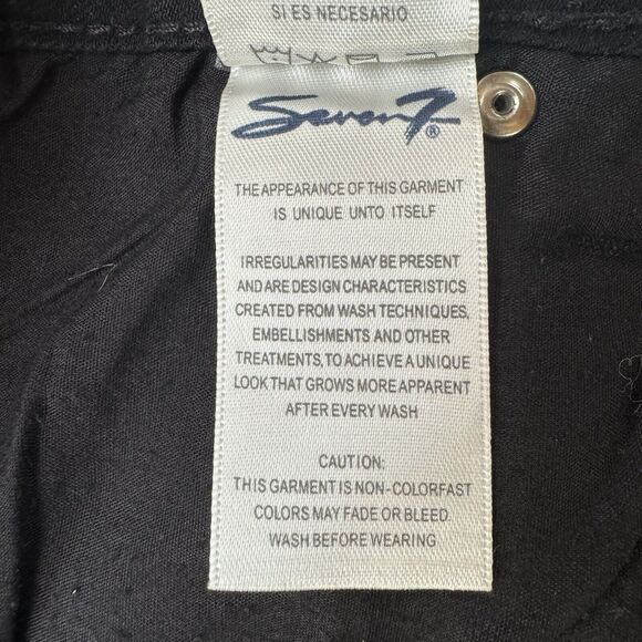 Seven 7 Jeans Shorts Womens 14 Black Weekend Short High Rise Dark Wash Denim - Picture 10 of 12